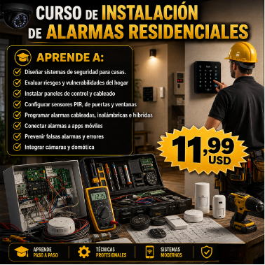 Curso de Instalación de Alarmas Residenciales